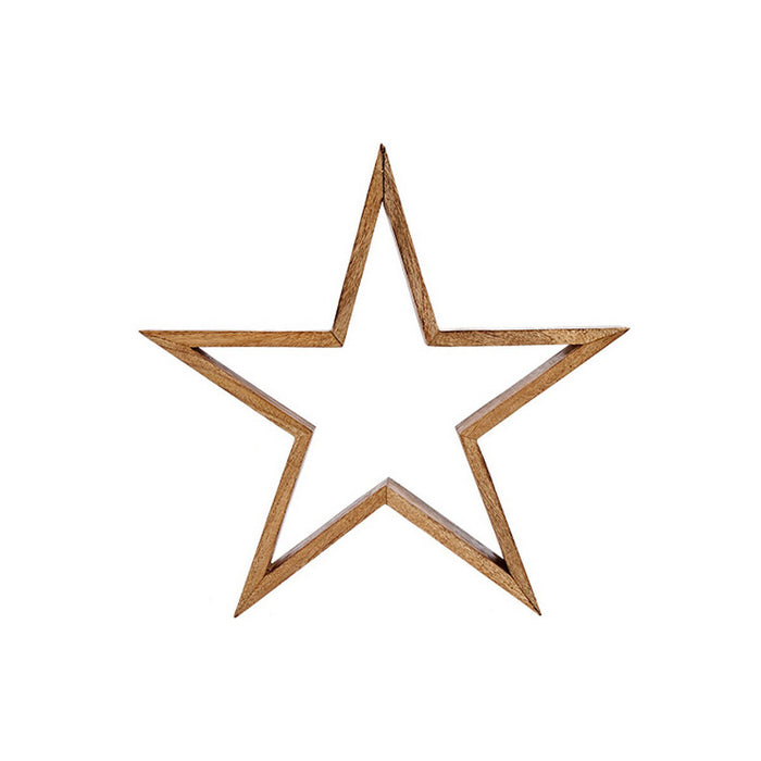 Silueta Estrella de Navidad 50 x 12 x 50 cm Marrón Madera