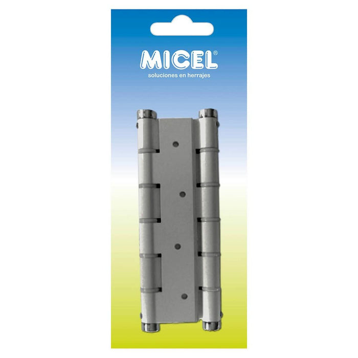 Bisagra Micel BS10 M57004 Doble acción 180 x 33 mm Plata Aluminio
