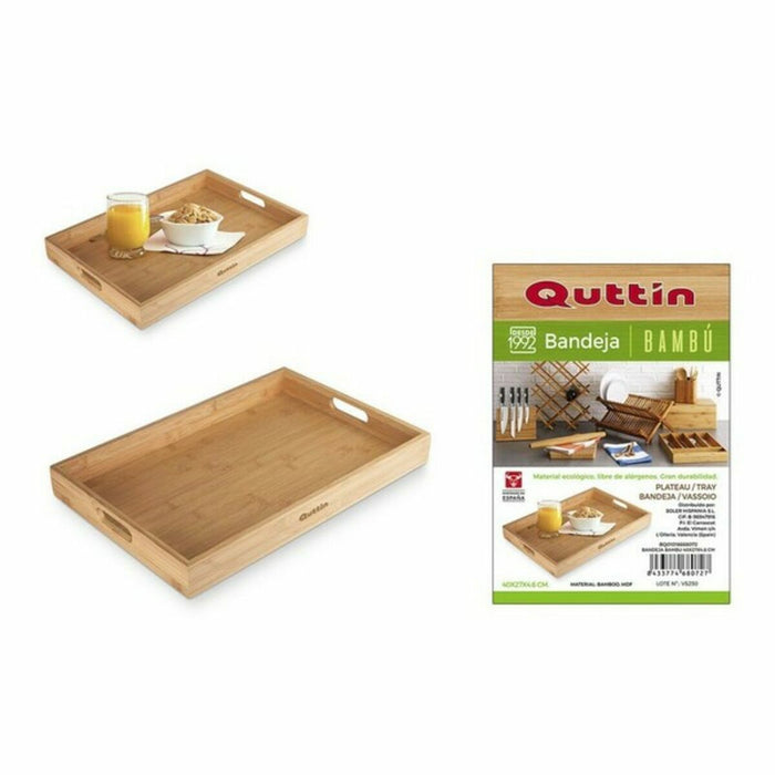 Bandeja Quttin Bambu (40 X 27 x 4,6 cm)