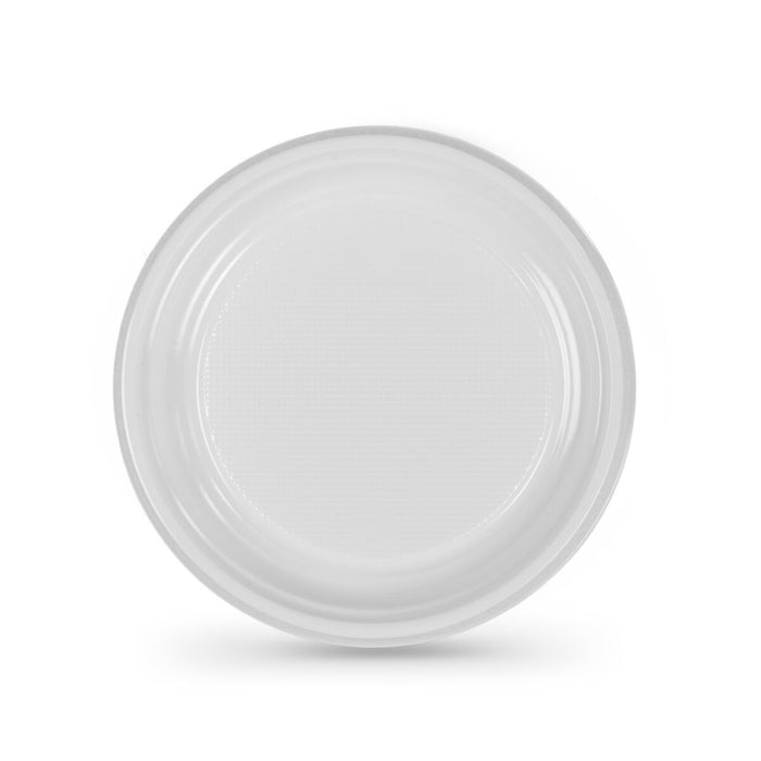 Conjunto de pratos reutilizáveis ​​Algon Redondo Branco 17 x 17 x 1,5 cm Plástico 25 Unid.