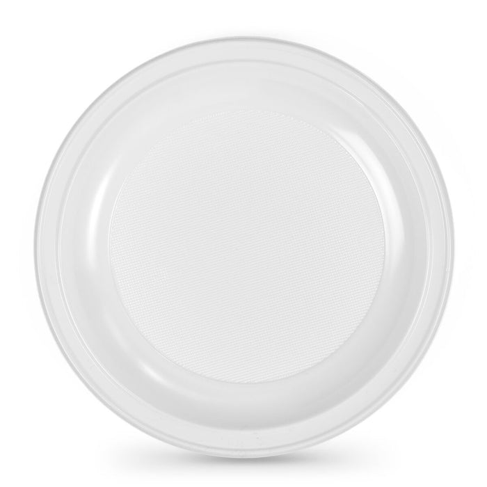 Set di piatti riutilizzabili Algon Rotondo Bianco 25 x 25 x 2,5 cm Plastica 100 Unità