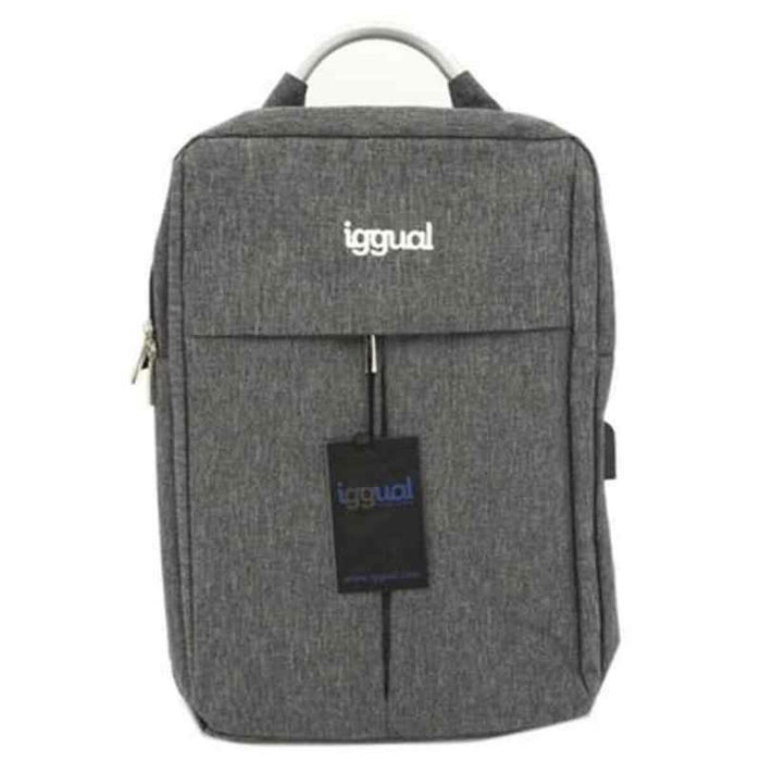 Zaino per Portatile iggual IGG317044 Impermeabile Grigio