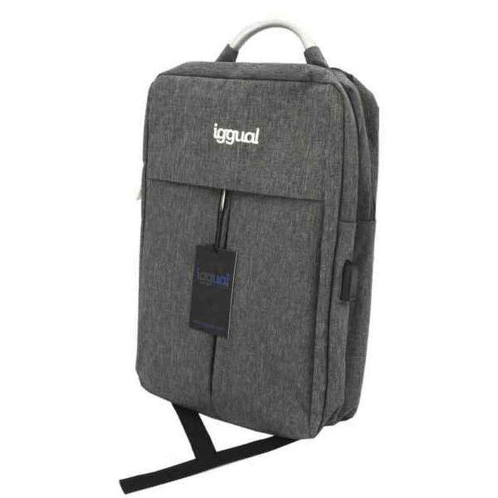 Zaino per Portatile iggual IGG317044 Impermeabile Grigio