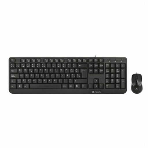 Tastiera e Mouse Ottico NGS NGS-KEYBOARD-0271 Nero QWERTY