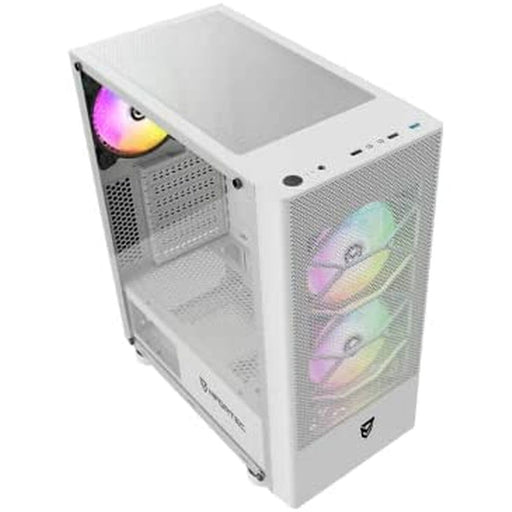 Case computer desktop ATX Nfortec Caelum RGB Bianco