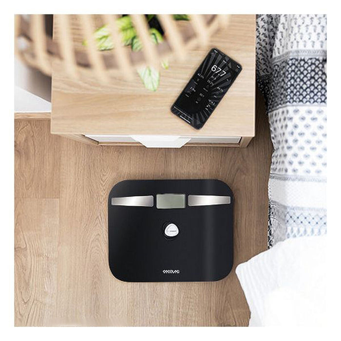 Balança de banheiro digital Cecotec EcoPower 10200 inteligente e saudável LCD Bluetooth 180 kg preta