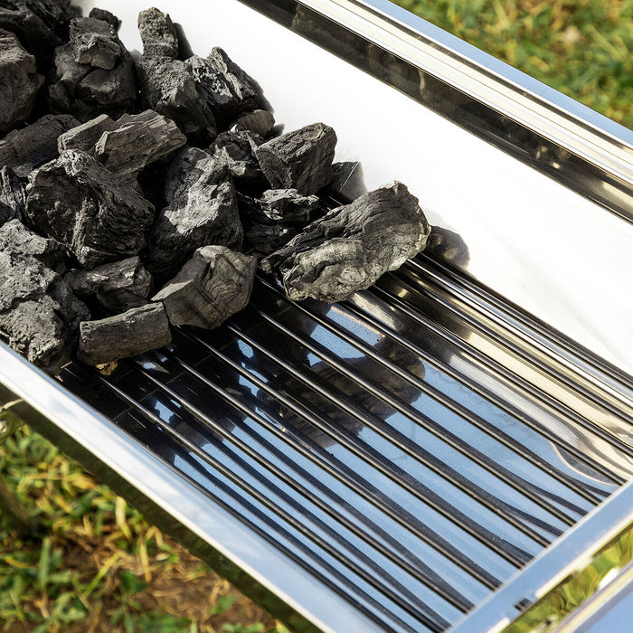Barbacoa de Carbón Plegable de Acero Inoxidable ExelQ InnovaGoods