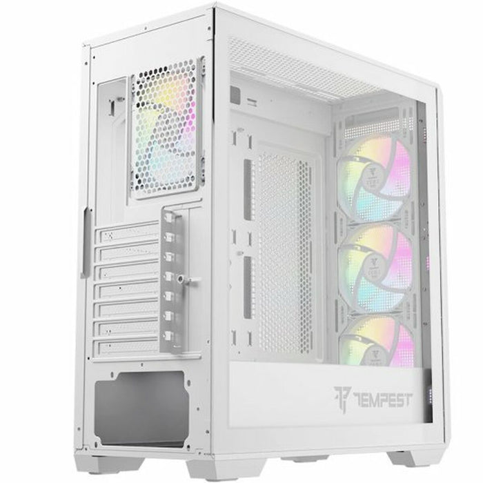 Case computer desktop ATX Tempest Stockade ARGB Bianco