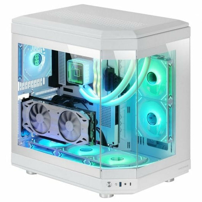 Case computer desktop ATX Mars Gaming MC-3T Bianco