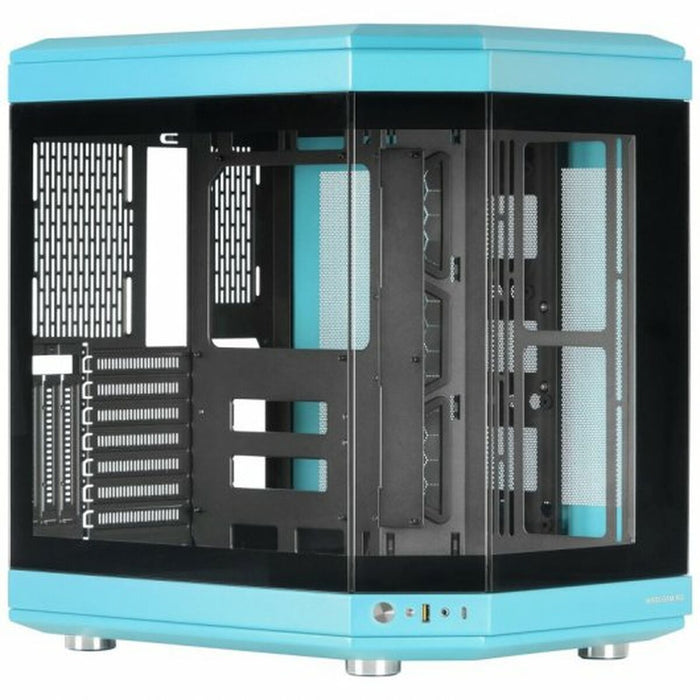 Case computer desktop ATX Mars Gaming MC-3T Azzurro Nero