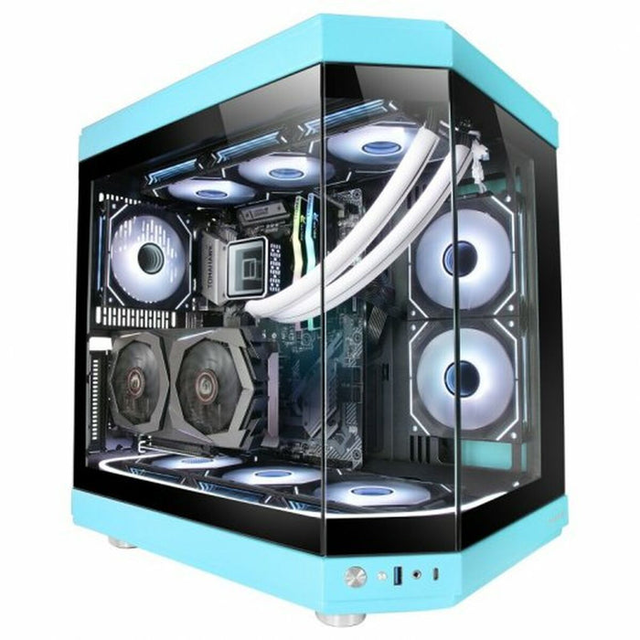 Case computer desktop ATX Mars Gaming MC-3T Azzurro Nero