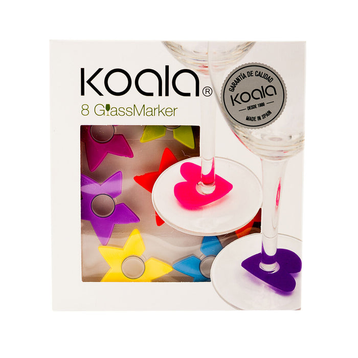 Identificador para Copas Koala Estrella Multicolor Plástico 8 Piezas (12,8 x 5 x 13,7 cm)
