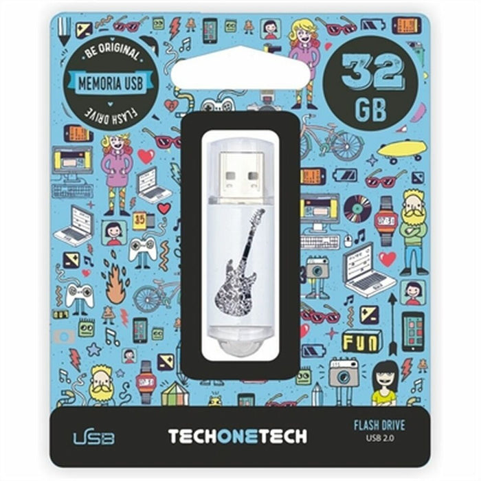Memoria USB Tech One Tech 32 GB Nero