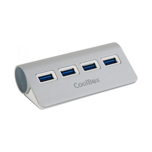 Hub USB CoolBox COO-HU4ALU3 Argentato