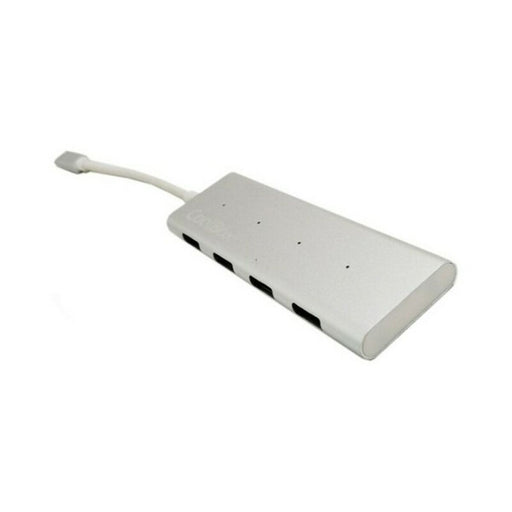 Hub USB C CoolBox COO-HUC4U3 Alluminio Bianco