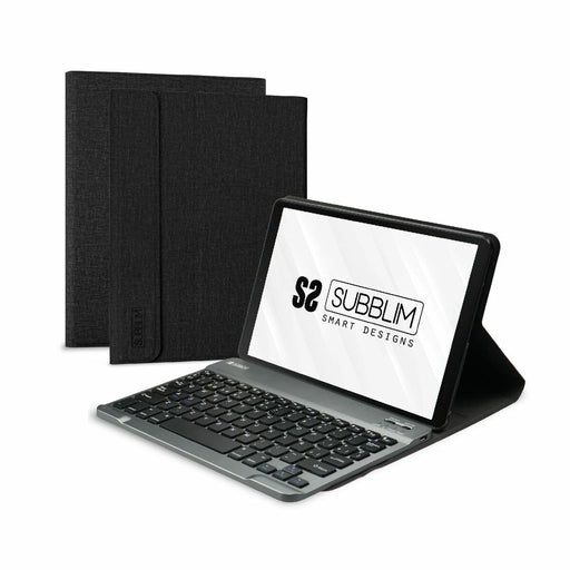 Custodia per Tablet e Tastiera Subblim SUBKT3-BTS055 Nero Qwerty in Spagnolo 10,5"