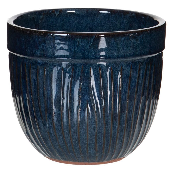 Set di vasi da fiori 38 x 38 x 35 cm Ceramica Azzurro (3 Pezzi)