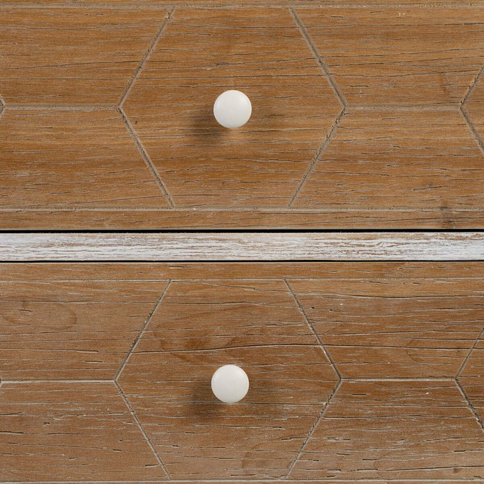 Mesa de cabeceira COUNTRY Branco natural Madeira de abeto 50 x 35 x 55 cm Madeira MDF