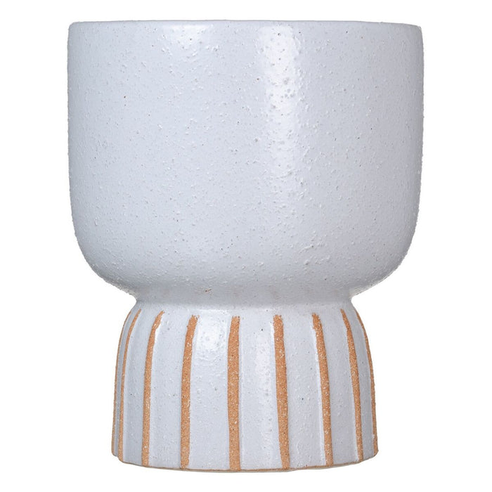 Vaso Cerâmica Branca 19,5 x 19,5 x 24 cm