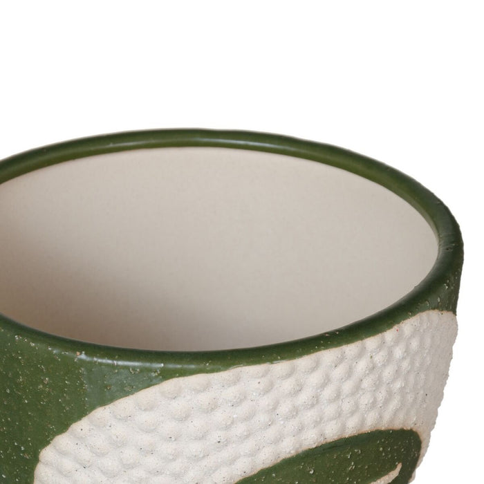 Jarrón de cerámica verde 19 x 19 x 22 cm