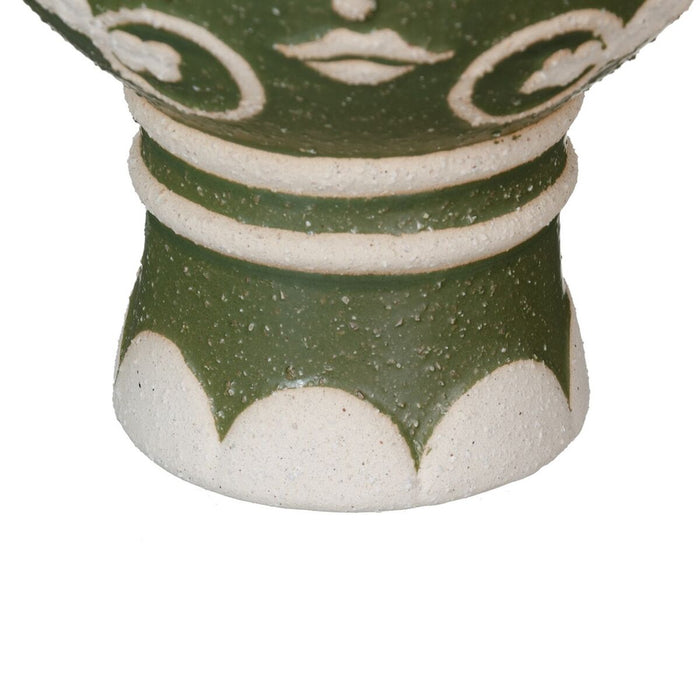 Jarrón de cerámica verde 19 x 19 x 22 cm