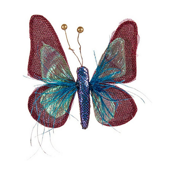 Mariposa Adorno Navideño 14 x 3 x 18 cm Azul Rosa