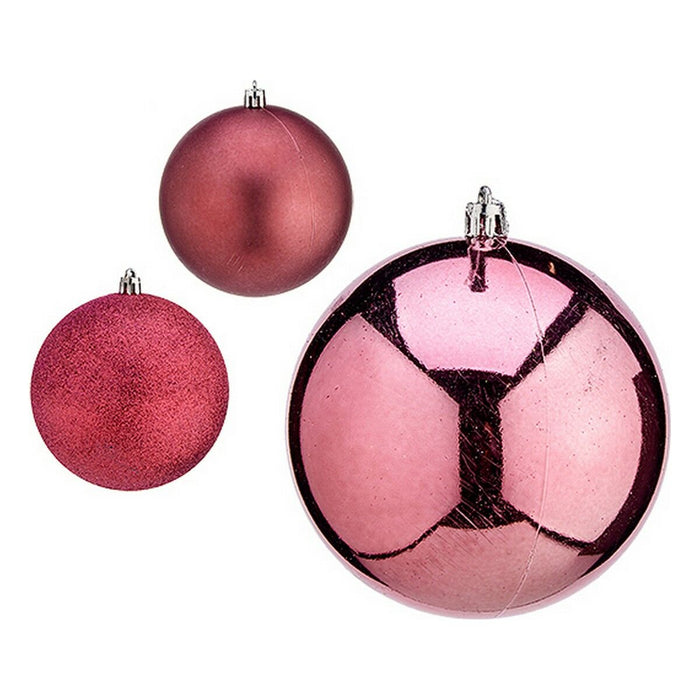 Bolas de Navidad Ø 10 cm Plástico Rosa 10 x 11 x 10 cm