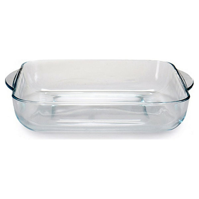 Juego de bandejas para hornear de vidrio de borosilicato transparente (2 piezas)