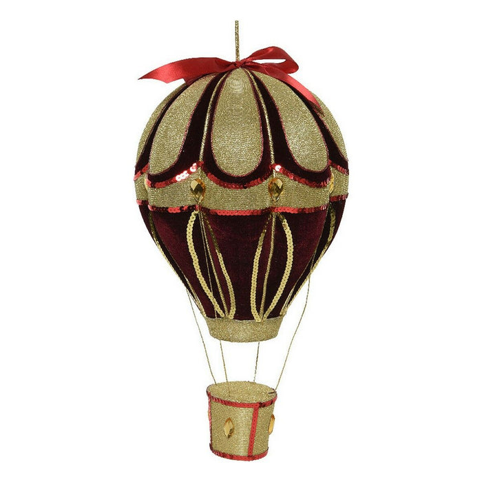 Balão de Veludo Poliéster Decoração de Natal (Ø 23 x 40 cm)