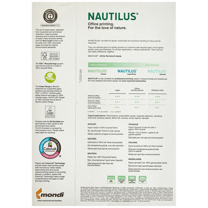 Carta per Stampare Nautilus NT-80-A4 A4