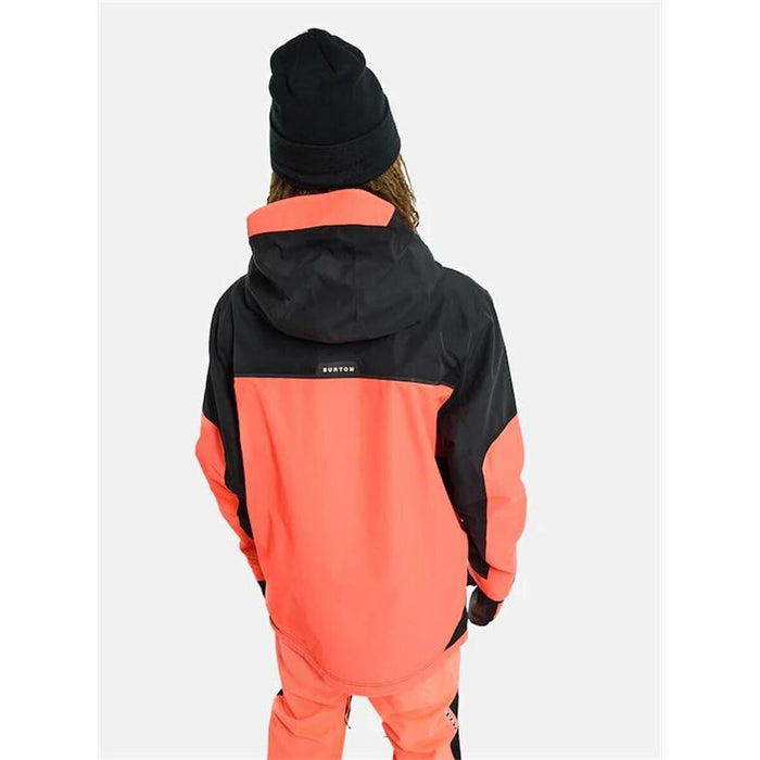 Jaqueta de esqui masculina Burton Frostner preta laranja