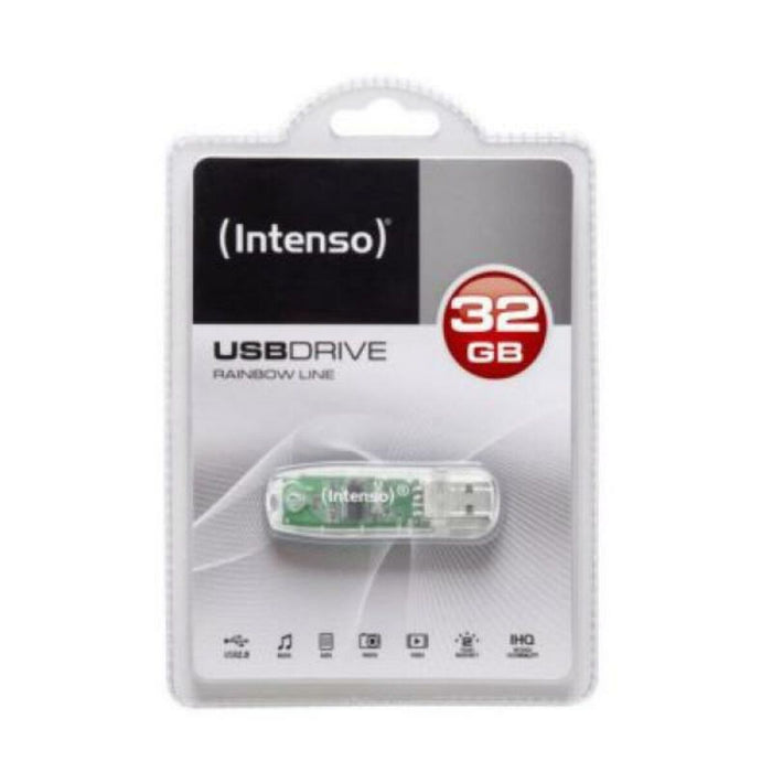 Memoria USB INTENSO Rainbow Line 32 GB Trasparente 32 GB Memoria USB
