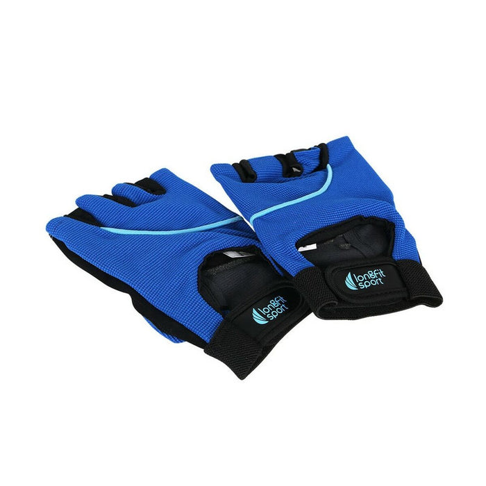 Luvas de treinamento esportivo LongFit azul/preto