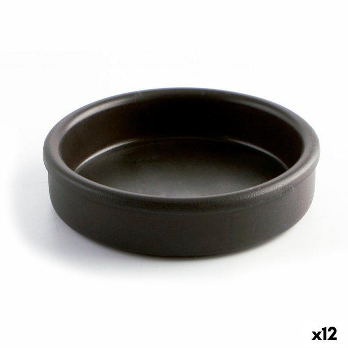 Quid Pot Cerámica Negra (Ø 18 cm) (12 Uds)
