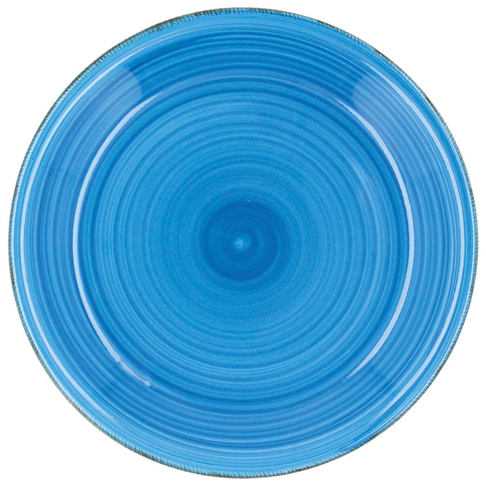 Plato de Comedor Cerámica Azul Claro Quid Vita Azul Ø 27 cm (12 Unidades)