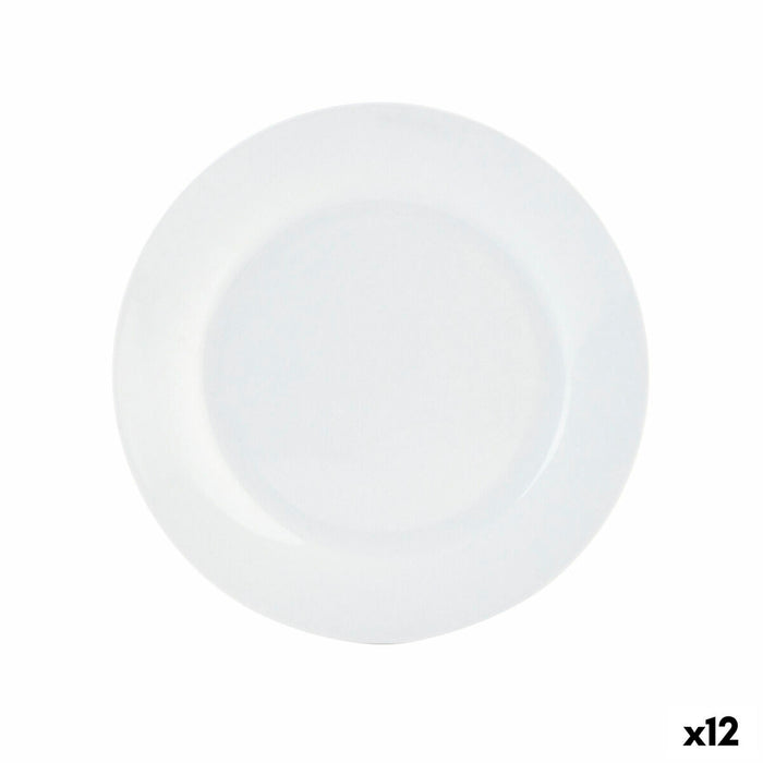 Prato Quid Basic Cerâmica Branca (Ø 27 cm) (12 Unidades)