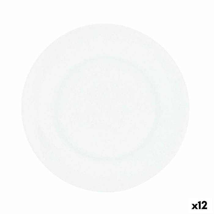 Plato Postre Cerámica Blanco Quid Basic 19 cm (12 Unidades)
