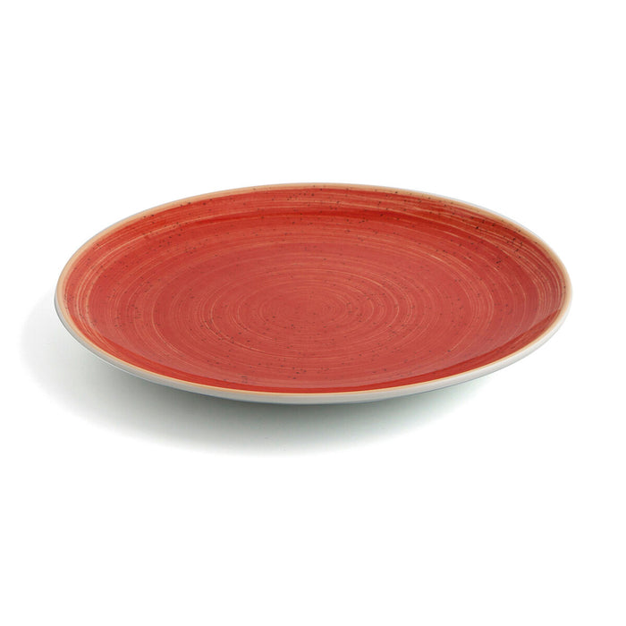 Plato Llano Ariane Terra Ceramica Rojo (Ø 31 cm) (6 Uds)