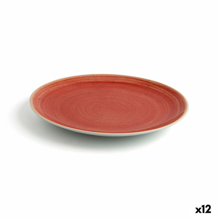 Plato llano Ariane Terra Rosso Ceramica Ø 21 cm (12 Unidades)