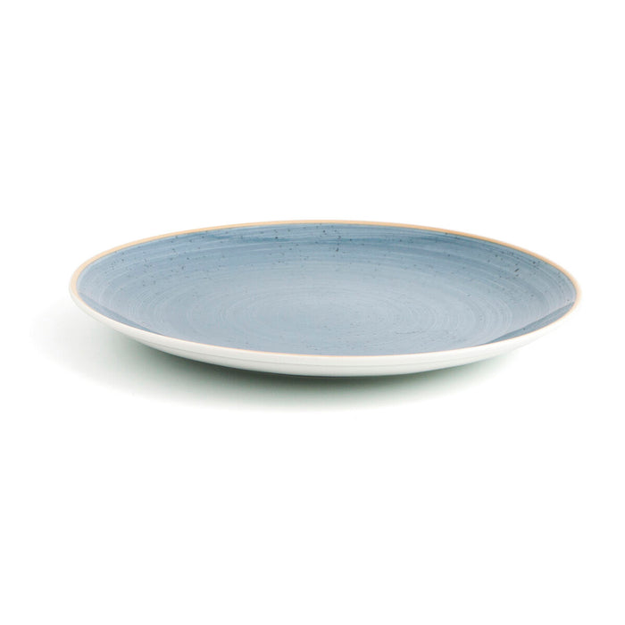 Prato Plano Ariane Terra Ceramica Azul Claro (Ø 27 cm) (6 Unidades)