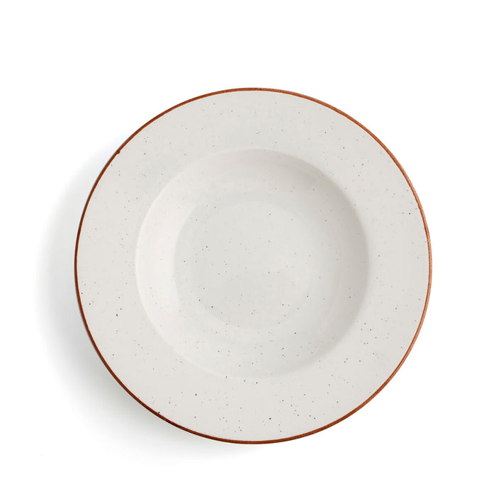 Prato de Sopa Ariane Terra Ceramica Bege (Ø 26 cm) (6 Unidades)