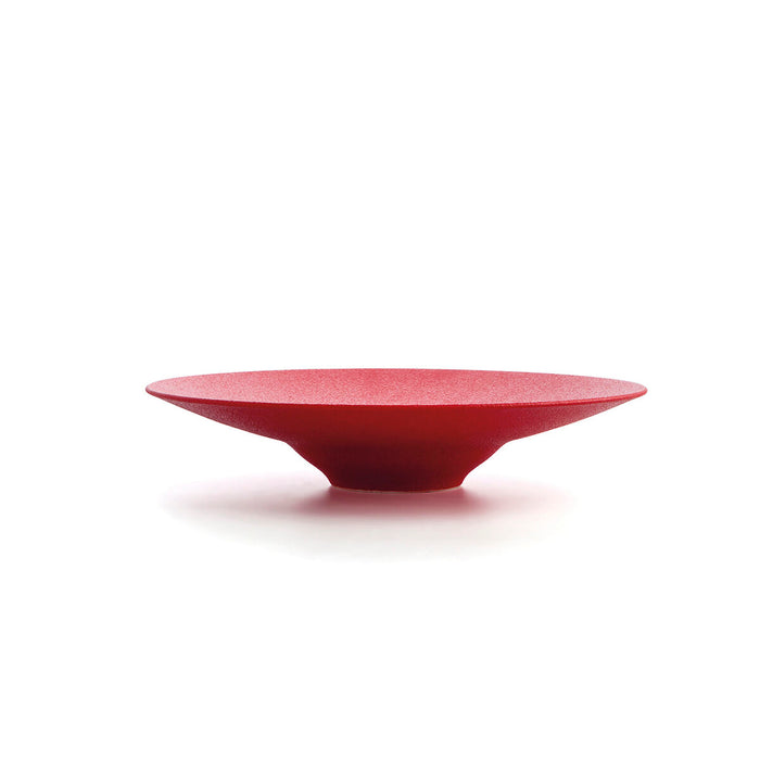 Prato de Sopa Cerâmica Ariane Antracite Vermelha (Ø 28 cm) (6 Unidades)