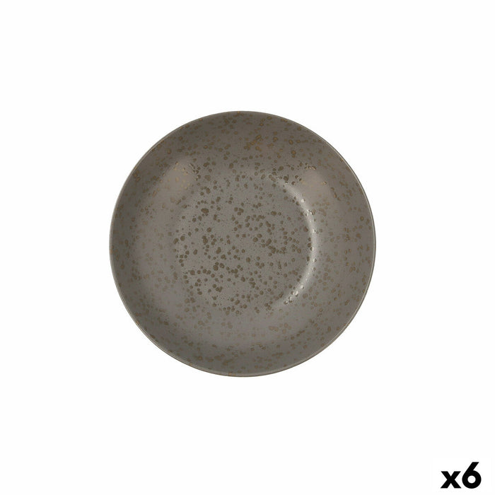 Prato de Sopa Ariane Oxide Ceramic Grey (Ø 21 cm) (6 Unid.)