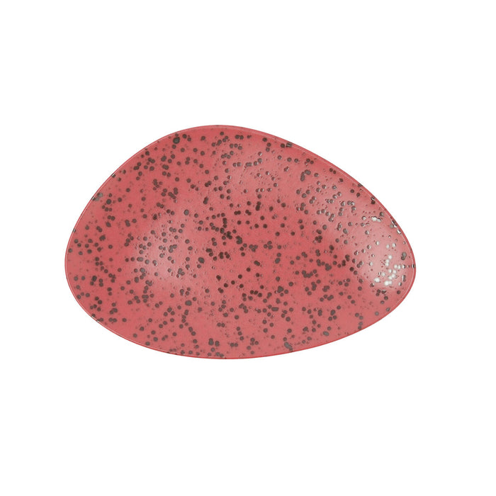 Plato Llano Ariane Óxido Triangular Cerámica Rojo (Ø 29 cm) (6 Uds)