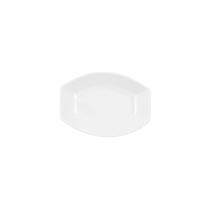 Bandeja Aperitivo Ariane Alaska 9,6 x 5,9 cm Mini Oval Cerâmica Branca (10 x 7,4 x 1,5 cm) (18 Unidades)