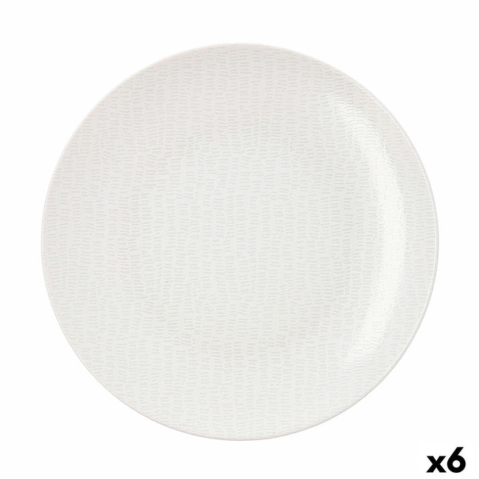 Prato de Sopa Ariane Coupe Ripple Ceramic Branco (20 cm) (6 Unidades)