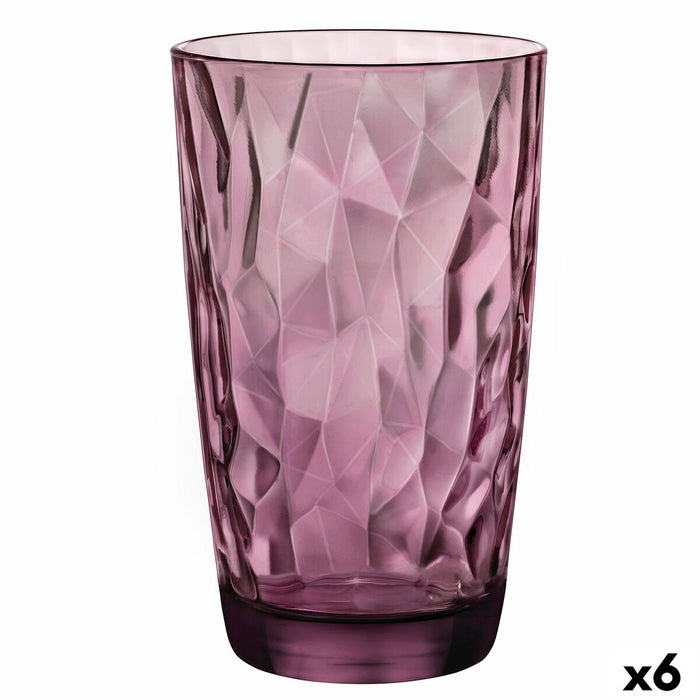 Bicchiere Bormioli Rocco Diamond Viola Vetro (470 ml) (6 Unità)
