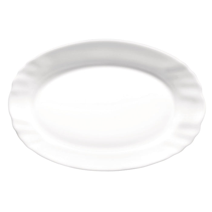Assadeira de vidro branco oval Bormioli Rocco Ebro (22 cm) (24 unidades)