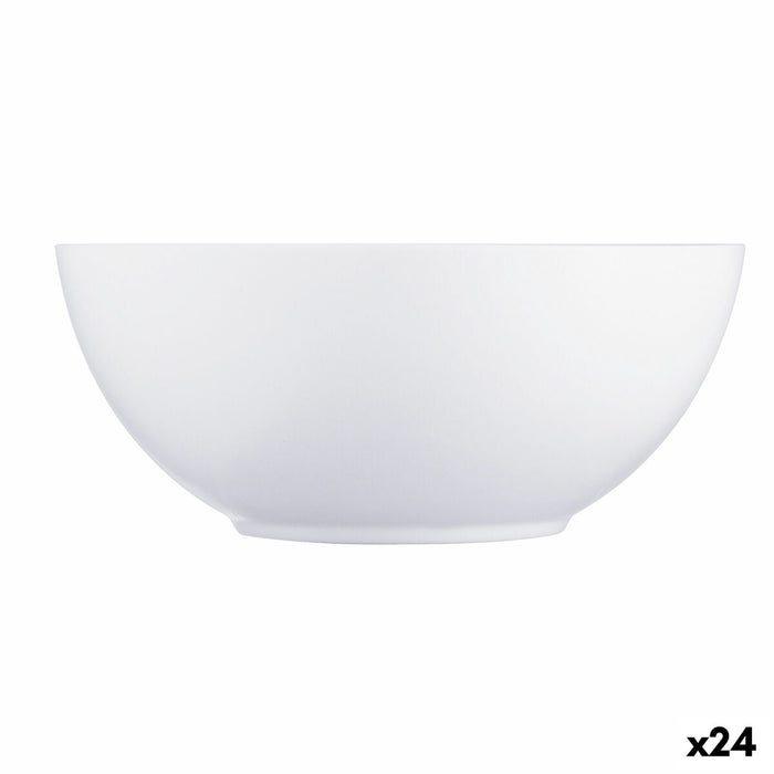 Tigela de vidro branco Luminarc Diwali (Ø 18 cm) (24 unidades)