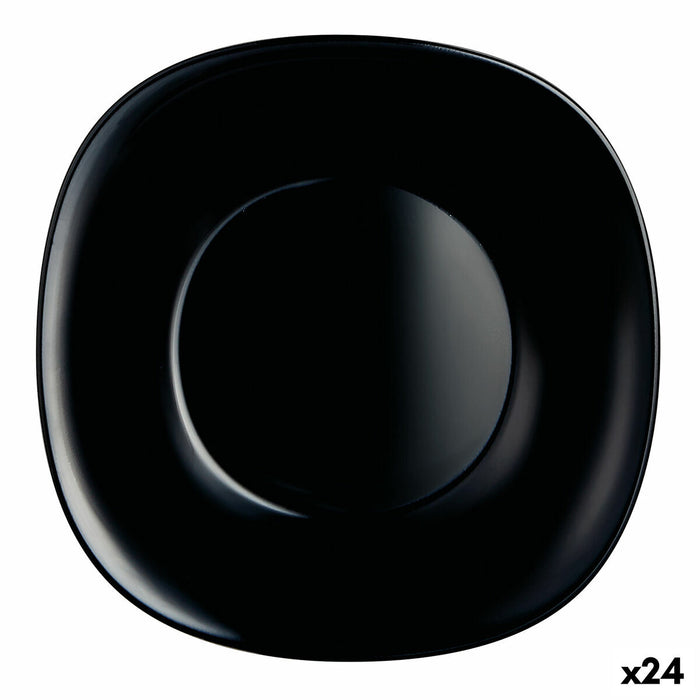 Luminarc Carine Plato Hondo Cristal Negro (Ø 23,5 cm) (24 Uds)